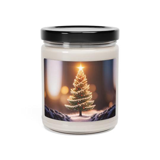 Divine Radiance: Premium Handcrafted Christmas Tree Candle with Starlit Topper