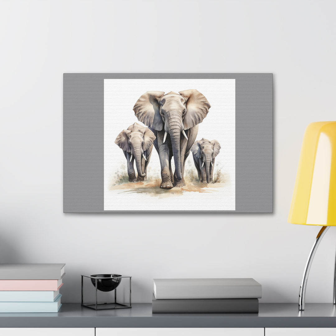 Elephant Family Canvas Print