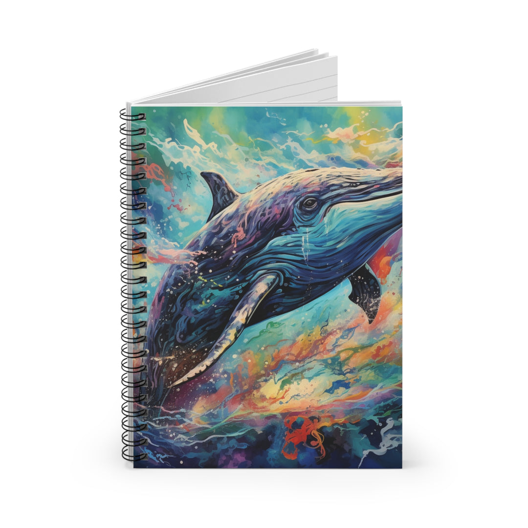 Vibrant Ocean Dreams Notebook - Eco-Friendly, Dolphin-Themed Journal