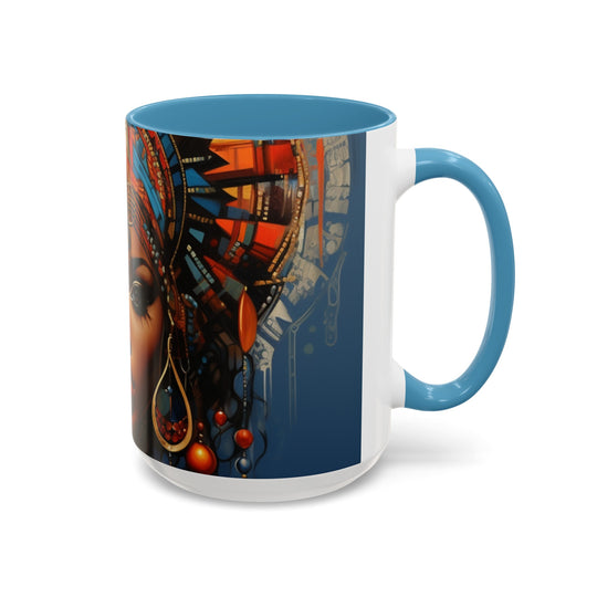 Blessed & Loved Inspirational Coffee Mug with Holding Hands Silhouette