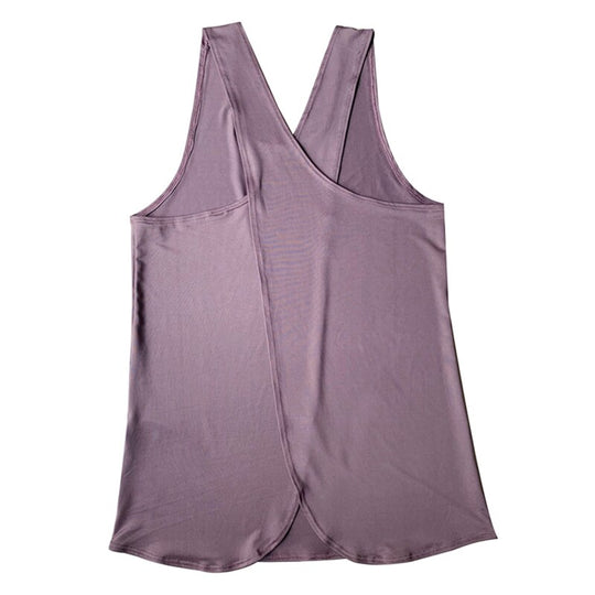 Chic Cross-Back Sleeveless Yoga Top - Breathable & Quick-Dry Fitness Tee
