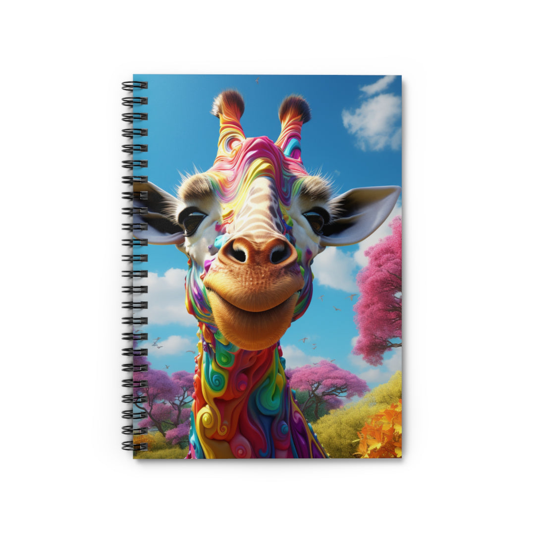 Vibrant Safari: Colorful Giraffe Artwork Notebook - Eco-Friendly, Artist-Designed Journal