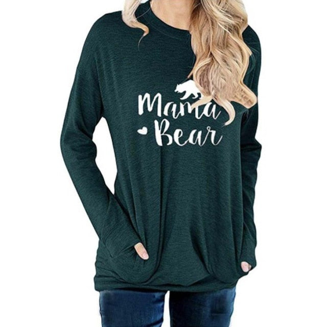 Mama Bear Premium Cotton T-Shirt - Empowering Mom Chic