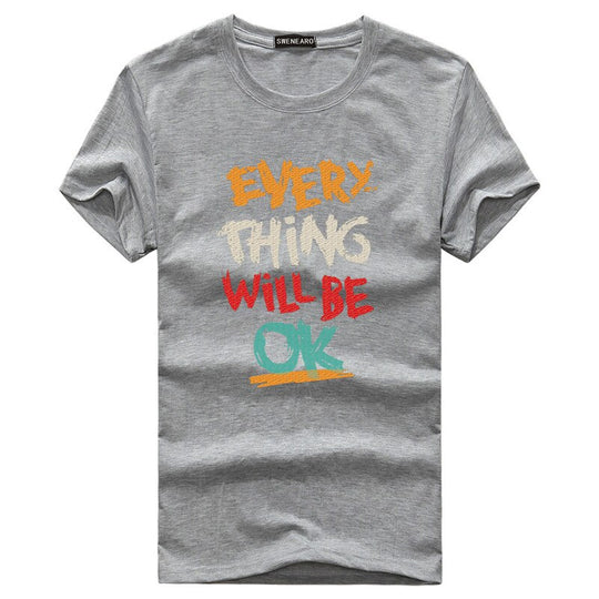 Optimistic Vibes 2024: 'Every Thing Will Be Ok' Colorful Statement T-Shirt