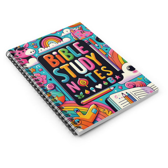 Vibrant Inspirations: Trendy Bible Study Notebook with Colorful, Guided Pages