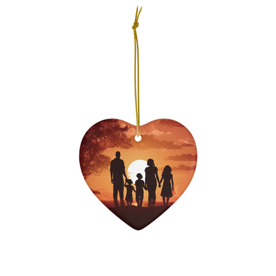 Family Silhouette Christmas Ornament by Speak Life & Believe