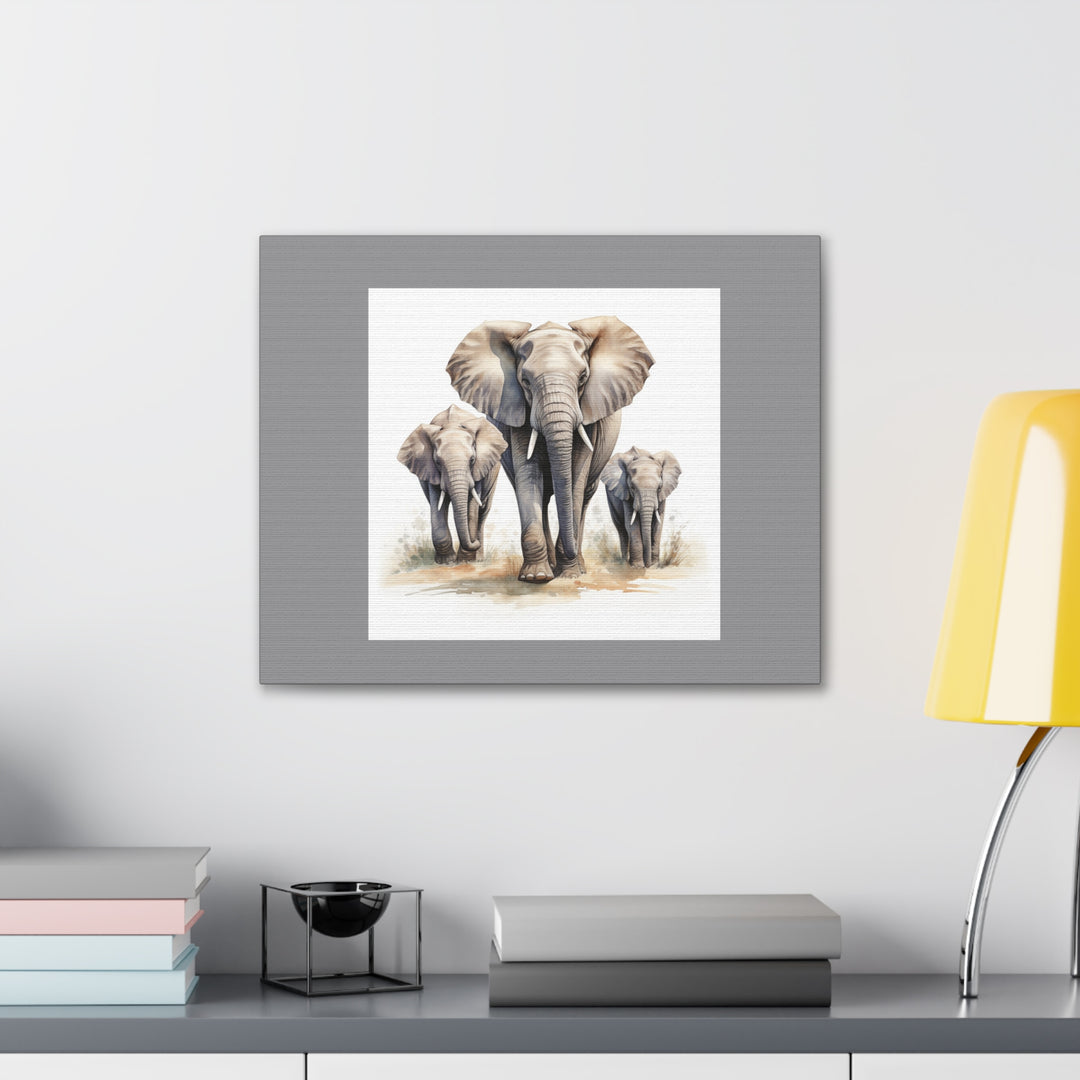 Elephant Family Canvas Print