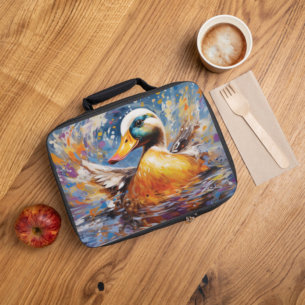 Quack Splash Kids' Lunchbox: Vibrant Duck & Pond Adventure