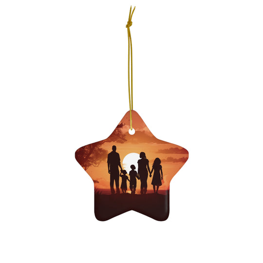 Family Silhouette Christmas Ornament by Speak Life & Believe