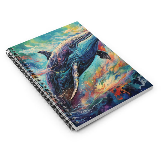 Vibrant Ocean Dreams Notebook - Eco-Friendly, Dolphin-Themed Journal
