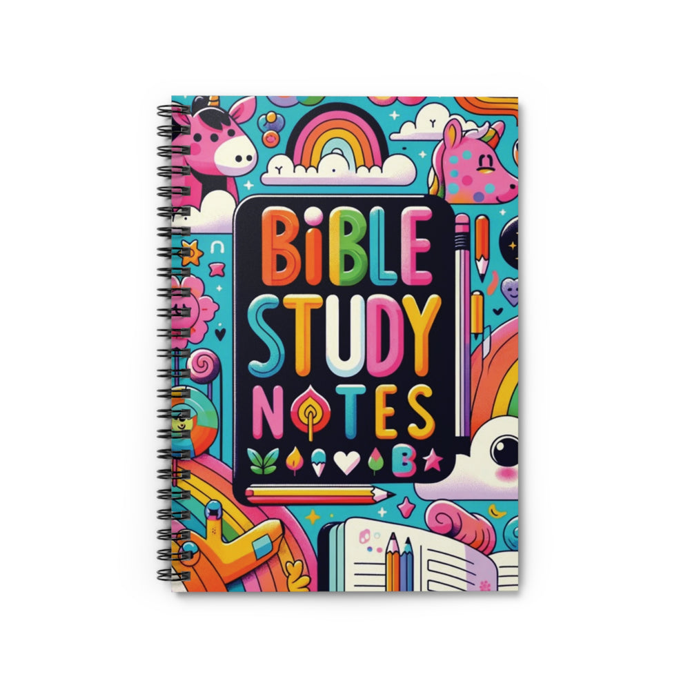 Vibrant Inspirations: Trendy Bible Study Notebook with Colorful, Guided Pages
